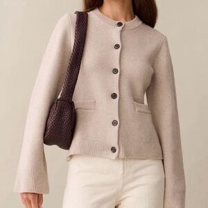 Women's Sheepskin-Like Cardigan Coat Sweater Cream